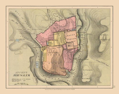 Ancient Jerusalem Israel - Case 1878 Poster Print by Case Case # ITIS0007