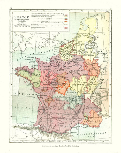 France 1461 - Gardiner 1902 Poster Print by Gardiner Gardiner # ITFR0134