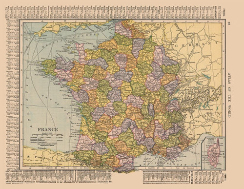 France - Hammond 1910 Poster Print by Hammond Hammond # ITFR0153