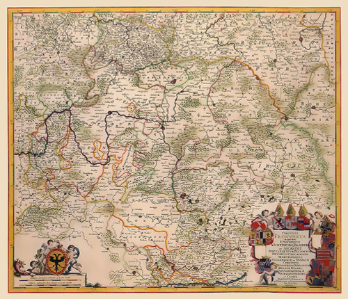 Franconia Germany - De Wit 1688 Poster Print by De Wit De Wit # ITFR0012