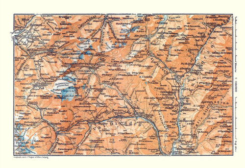Europe Swiss Italian Val Divedro Switzerland Italy Poster Print by Baedeker Baedeker # ITEU0156