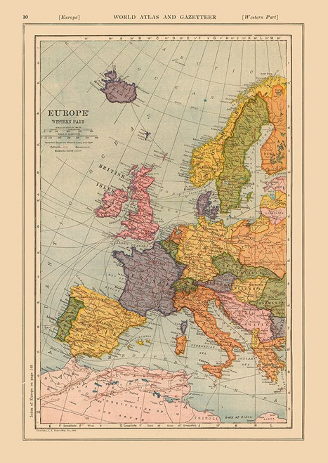 Western Europe - Reynold 1921 Poster Print by Reynold Reynold # ITEU0113