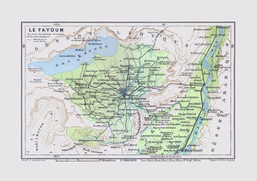 Africa Faiyum Egypt - Baedeker 1913 Poster Print by Baedeker Baedeker # ITFA0003