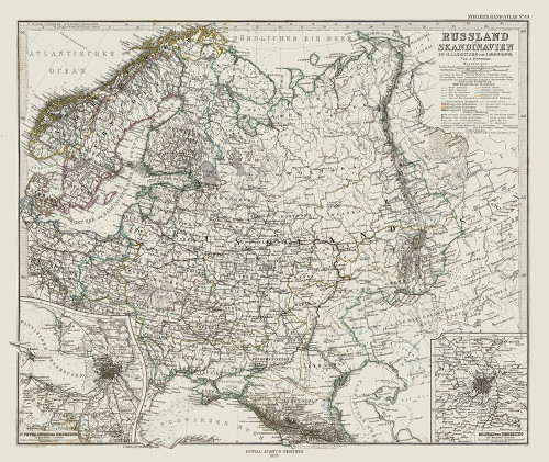 Europe Western Russian Scandinavia - Perthes 1873 Poster Print by Perthes Perthes # ITEU0196