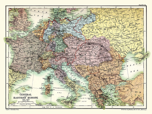 Central Eastern Europe 1814-1863 - Poole 1902 Poster Print by Poole Poole # ITEU0100