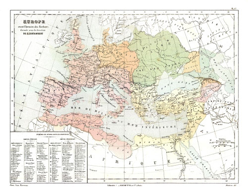 Europe Barbarian Invasions II - Cortambert 1880 Poster Print by Cortambert Cortambert # ITEU0090