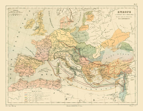 Europe Crusades - Cortambert 1880 Poster Print by Cortambert Cortambert # ITEU0091