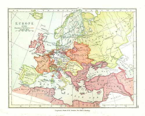 Europe 1730 - Gardiner 1902 Poster Print by Gardiner Gardiner # ITEU0031