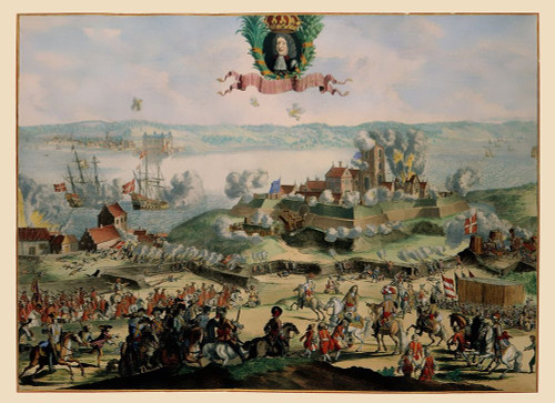 Scandanavia Helsingborg Sweden Siege Panoramic Poster Print by De Hooghe De Hooghe # ITHE0005