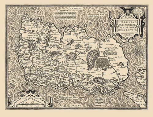 Ireland - Ortelius 1598 Poster Print by Ortelius Ortelius # ITIR0006