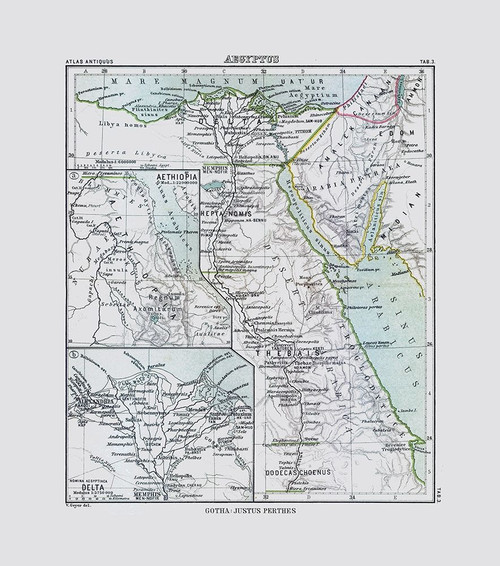 Africa Egypt - Perthes 1896 Poster Print by Perthes Perthes # ITEG0033