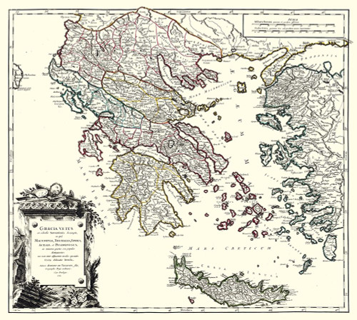 Ancient Greece - Vaugondy 1757 Poster Print by Vaugondy Vaugondy # ITGR0066