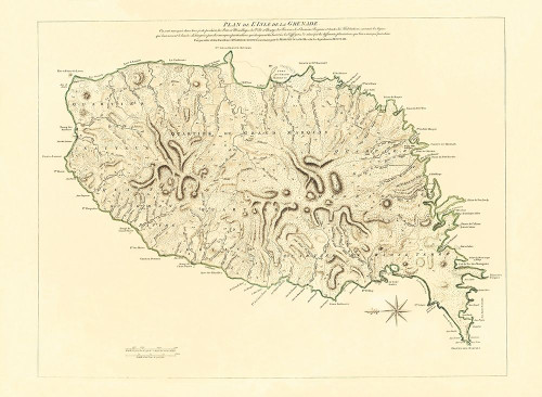 Caribbean Grenada - Jefferys 1763 Poster Print by Jefferys Jefferys # ITGR0004