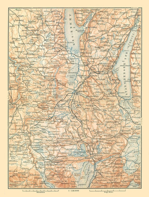 Southern Germany - Baedeker 1896 Poster Print by Baedeker Baedeker # ITGE0180 Southern Germany - Baedeker 1896 Poster Print by Baedeker Baedeker # ITGE0180