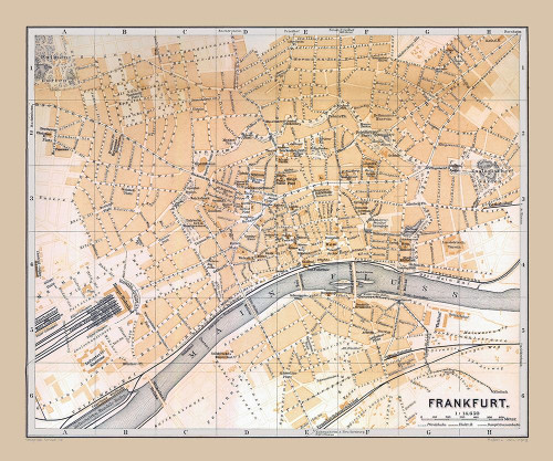 Frankfurt Germany - Baedeker 1896 Poster Print by Baedeker Baedeker # ITGE0188 Frankfurt Germany - Baedeker 1896 Poster Print by Baedeker Baedeker # ITGE0188
