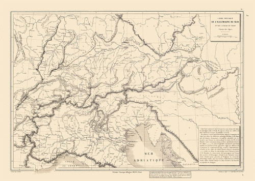 South Germany North Italy - Drioux 1882 Poster Print by Drioux Drioux # ITGE0068