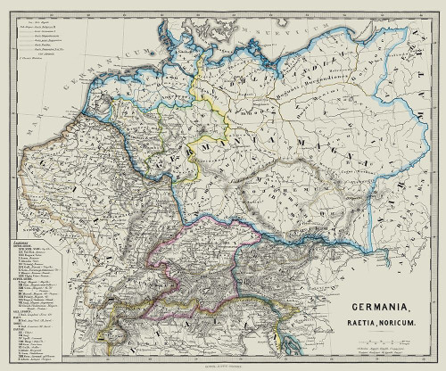 Ancient Germany - Spruner 1865 Poster Print by Spruner Spruner # ITGE0083