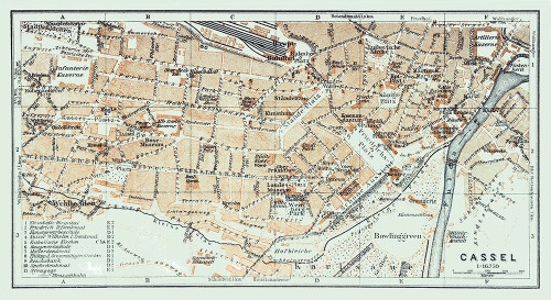 Kassel Germany - Baedeker 1914 Poster Print by Baedeker Baedeker # ITGE0107