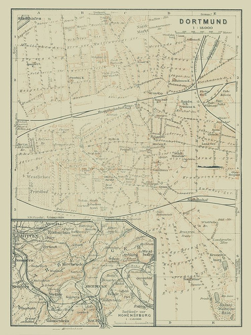 Dortmund Germany - Baedeker 1914 Poster Print by Baedeker Baedeker # ITGE0114