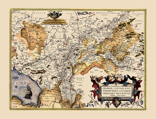 Gelderland Netherlands - Ortelius 1595 Poster Print by Ortelius Ortelius # ITGE0005