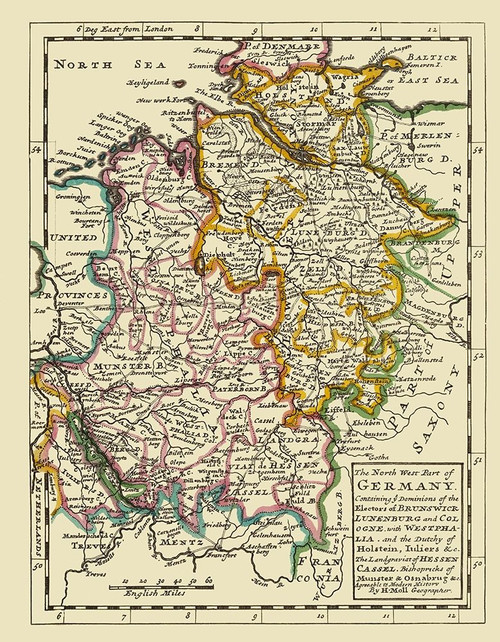 Northwest Germany - Bowles 1883 Poster Print by Bowles Bowles # ITGE0021
