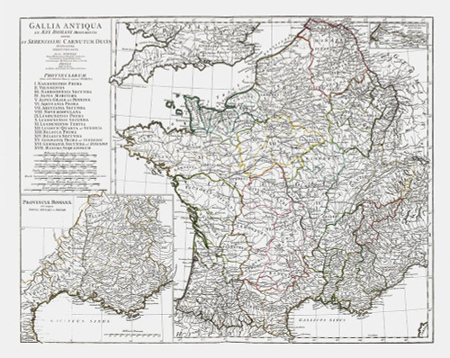 Ancient France - DAnville 1799 Poster Print by D''Anville D''Anville # ITFR0207