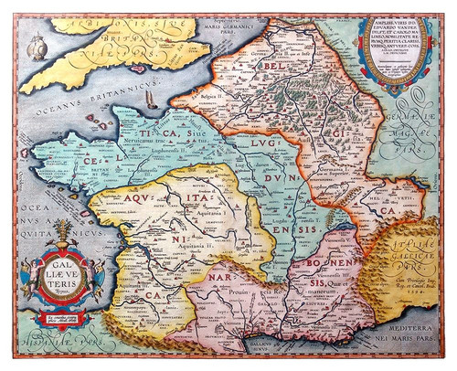 Ancient France - Ortelius 1570 Poster Print by Ortelius Ortelius # ITFR0229