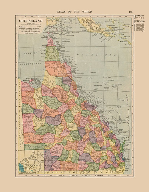 Queensland Australia - Hammond 1910 Poster Print by Hammond Hammond # ITAU0052
