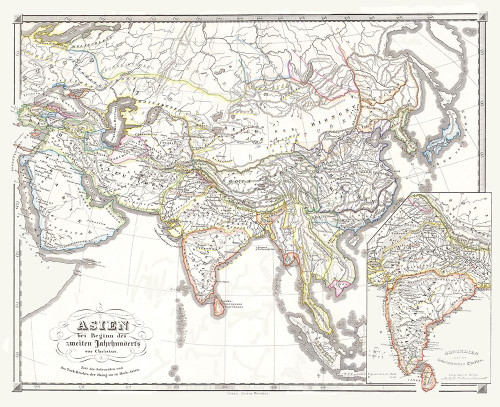 Asia 200 BC - Spruner 1855 Poster Print by Spruner Spruner # ITAS0076