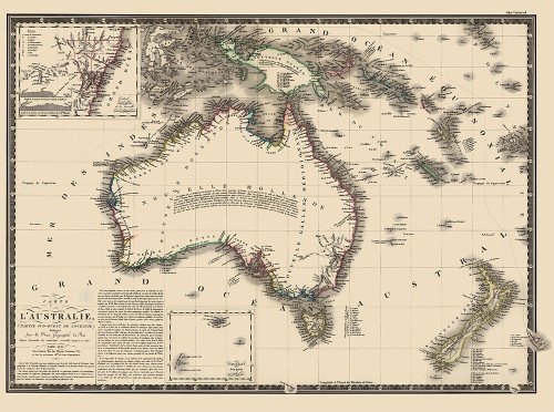 Australia Oceania - Brue 1826 Poster Print by Brue Brue # ITAU0018
