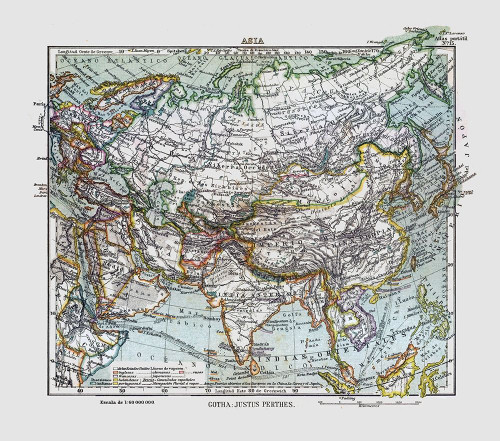 Asia - Perthes 1921 Poster Print by Perthes Perthes # ITAS0090