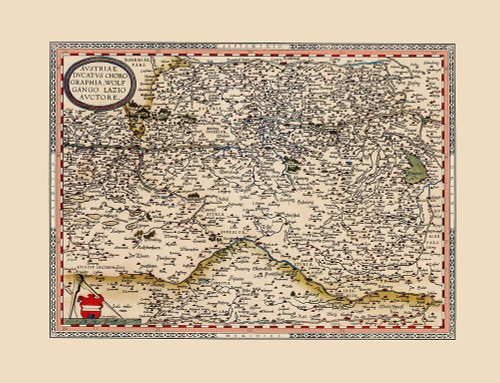 Austria - Ortelius 1570 Poster Print by Ortelius Ortelius # ITAU0005