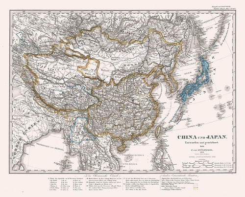 China Japan - Perthes 1866 Poster Print by Perthes Perthes # ITAS0121