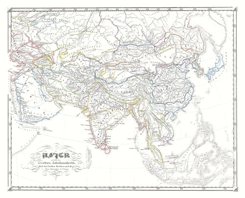Asia Parthian Empire Han China - Spruner 1855 Poster Print by Spruner Spruner # ITAS0078
