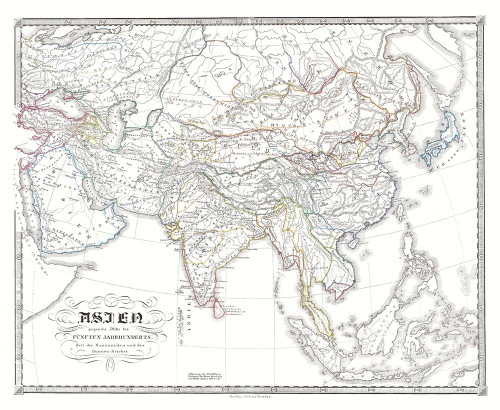 Asia Sassanid Empire Huns - Spruner 1855 Poster Print by Spruner Spruner # ITAS0079