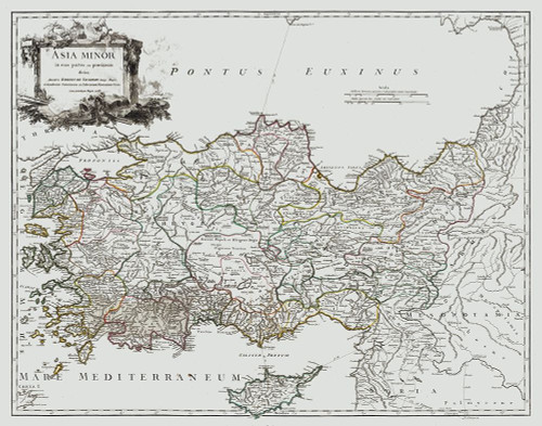 Asia Minor - Vaugondy 1757 Poster Print by Vaugondy Vaugondy # ITAS0094