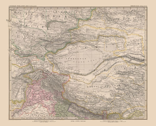 Central Asia - Stieler  1885 Poster Print by Stieler Stieler # ITAS0020