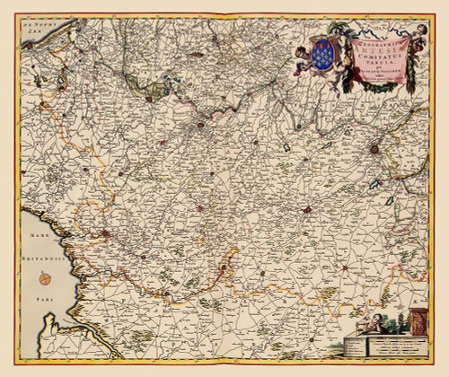 Artois Province France Belgium - Visscher 1681 Poster Print by Visscher Visscher # ITAR0005