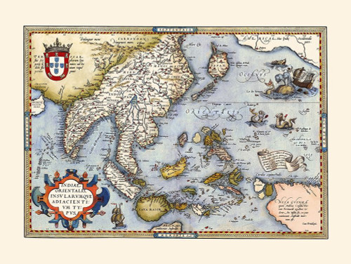 Southeast Asia Indonesia India - Ortelius 1570 Poster Print by Ortelius Ortelius # ITAS0005