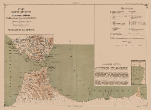 Spanish Possessions in Africa - Valverde 1880 Poster Print by Valverde Valverde # ITAF0040