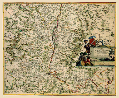 Alsace Region France - Visscher 1681 Poster Print by Visscher Visscher # ITAL0004