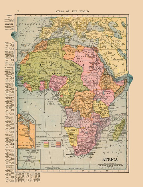 Africa - Hammond 1910 Poster Print by Hammond Hammond # ITAF0041