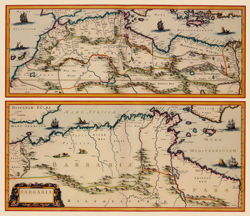 Africa Northern Coast - Blaeu 1650 Poster Print by Blaeu Blaeu # ITAF0012