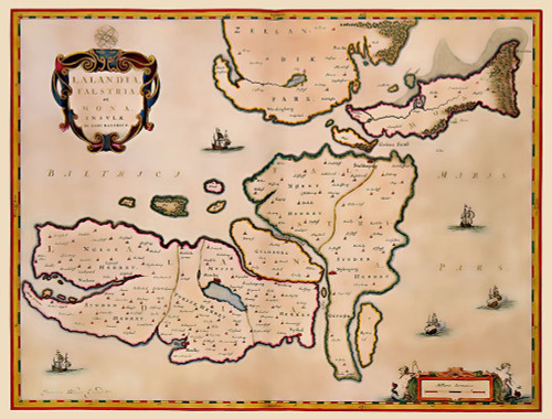 Scandinavia Denmark - Blaeu 1662 Poster Print by Blaeu Blaeu # ITDK0002