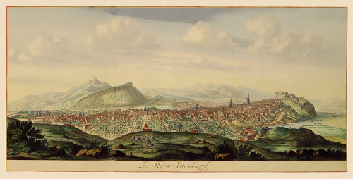 Edinburgh Scotland Panoramic Great Britain - 1690 Poster Print by Unknown Unknown # ITED0001