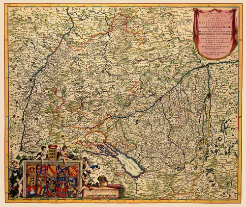 Grand Duchy of Baden Germany - De Wit 1688 Poster Print by De Wit De Wit # ITDE0004