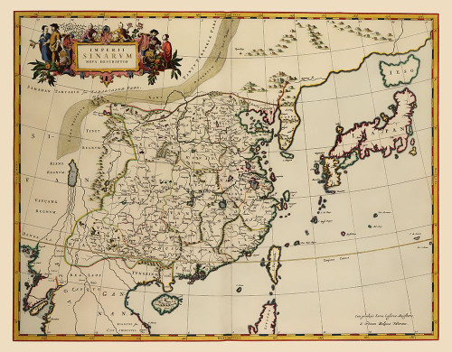 Asia China Korea Japan - Blaeu 1655 Poster Print by Blaeu Blaeu # ITCH0009