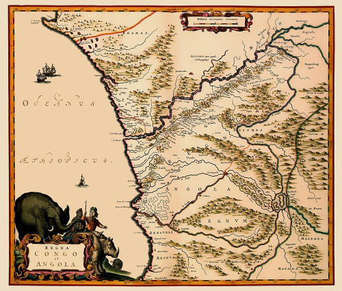 Congo Angola Africa - Blaeu 1662 Poster Print by Blaeu Blaeu # ITCO0004