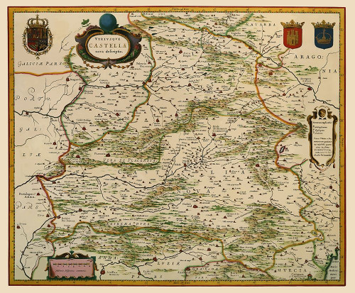 Castile Spain Iberian Peninsula - Blaeu 1635 Poster Print by Blaeu Blaeu # ITCA0033