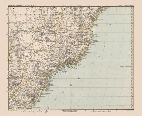 Southeast Brazil - Stieler 1885 Poster Print by Stieler Stieler # ITBR0030